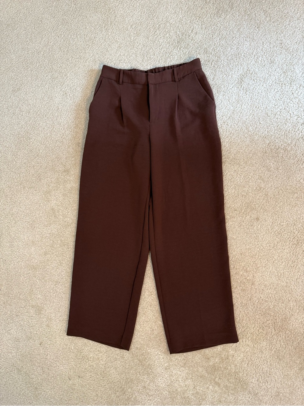 Wide Leg Pants in Dark Brown